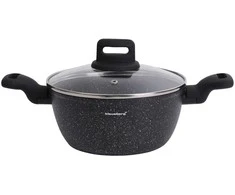 Puodas Puodas, juodas marmuras, 20 cm skersmens, 2,36 l, Klausberg