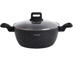 Puodas Puodas, juodas marmuras, 24 cm skersmens, 3,79 l, Klausberg
