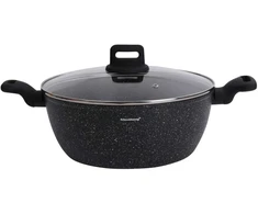 Puodas Puodas, juodas marmuras, 28 cm skersmens, 5,71 l, Klausberg