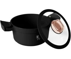 Puodas Z POWŁOKĄ TYTANOWĄ 2.8L 20CM BERLINGER HAUS Juodas ROSE BH-1456
