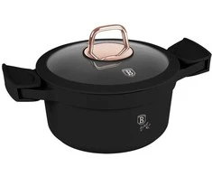 Puodas Z POWŁOKĄ TYTANOWĄ 2.8L 20CM BERLINGER HAUS Juodas ROSE BH-1456