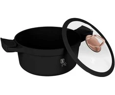 Puodas Z POWŁOKĄ TYTANOWĄ 4.4L 24CM BERLINGER HAUS Juodas ROSE BH-1457