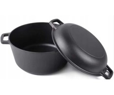 Ketaus puodas 2 viename, 3,5 l, 24 cm, KRISBERG KS-7701
