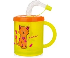 Thermos Orion Vaikiškas puodelis 260 ml su šiaudeliu ir uždengimu