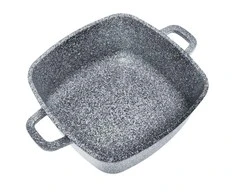 Puodas Aliuminio puodas, pilkas marmuras, 24x24cm, 4,4l, Klausberg