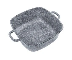 Puodas Aliuminio puodas, pilkas marmuras, 26x26cm, 5,5l, Klausberg