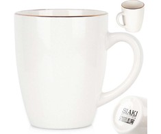 Siaki Collection Porzellanbecher Porzellantasse Trinkbecher Becher Tasse aus Porzellan baltas 200 ml