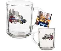 Orion Stiklinis puodelis AUTO 230 ml Vaikiškas