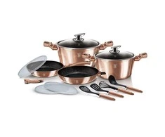 Berlinger Haus Puodų ir keptuvių komplektas, 13 dalių, Berlingerhaus Metallic Line Rose Gold | BH-7058