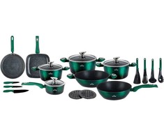 Zilner Rinkinys GARNKÓW Z POWŁOKĄ MARMUROWĄ 21 EL. ZILNER EMERALD NOIR ZL-8542