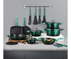 Zilner Rinkinys GARNKÓW Z POWŁOKĄ MARMUROWĄ 21 EL. ZILNER EMERALD NOIR ZL-8542