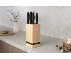 Rinkinys NOŻY W BLOKU BAMBUSOWYM 6-ELE BERLINGER HAUS Juodas ROSE BH-2970