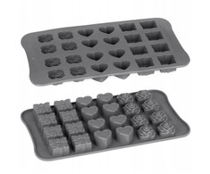 SILIKONINĖ FORMA PRALININIAM LEDO ŠOKOLADUI 24 VNT. BRUNBESTE BB-1544