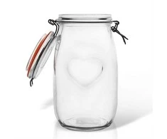 Orion stiklainiai su užspaudžiamais dangteliais 1,5 l, stiklinių, sandarių