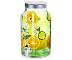 Gėrimų dozatorius Vilde su čiaupu, 6,2 l, stiklinis
