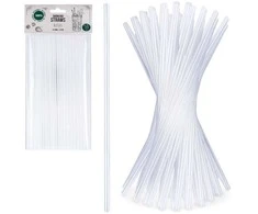 Aptel Skaidrus šiaudeliai 50 vnt. 22 cm