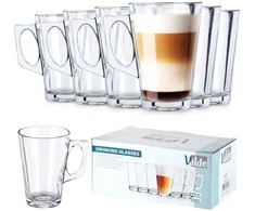 Stiklinės su rankenėle Vilde 255 ml, 6 vnt.