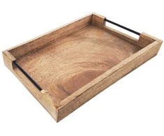 Skrzynkazdrewna Orion Dėžė Valgiams Dėžė 40,5x30,5 cm Iš Mango Medžio