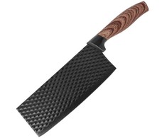 Virtuvės kapoklė mėsai ir kaulams pjaustyti, aštri, 16,5 cm, juoda, nelimpanti, BRUNBESTE BB-3778
