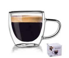Orion Termo stiklinės espreso 100 ml, dviguba sienelė