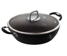 TITANIUM POT LOW 28cm 3,8L BERLINGER HAUS Juodas PROFESSIONAL LINE BH-6125