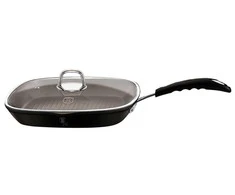 PATELNIA GRILLOWA TYTANOWA 28cm BERLINGER HAUS Juodas PROFESSIONAL LINE BH-6130