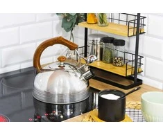 Plieninis virdulys su švilpuku, tradicinė indukcinė viryklė, 2,5 l, medine rankena, BRUNBESTE BB-2270
