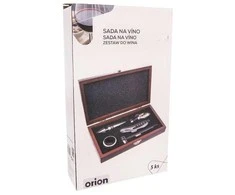 Orion vyno aksesuarų rinkinys medinėje dėžutėje 5 vnt. - stilingas ir praktiškas