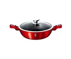 WOK CASSER GRANITE 32CM 4,9L BERLINGER HAUS METALLIC LINE BURGUNDY BH-1264-N