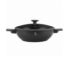WOK TYTANOWY Z POKRYWKĄ 30CM BERLINGER HAUS ANTRACIT BH-8125