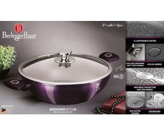 WOK Z POWŁOKĄ TYTANOWĄ 30CM 4L BERLINGER HAUS PURPLE ECLIPSE BH-7114