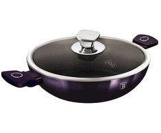 WOK Z POWŁOKĄ TYTANOWĄ 30CM 4L BERLINGER HAUS PURPLE ECLIPSE BH-7114