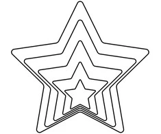 Orion Sausainių formelės 5 vnt. plieninės žvaigždės 7,5 cm