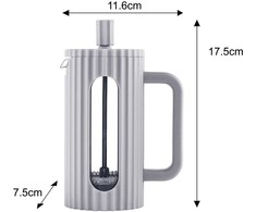 Kavos aparatas Klausberg Zaparzacz Kavos/arbatos virimo aparatas su presu, talpa 0,35 l, pilkos spalvos, kb7742