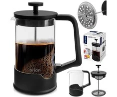 Yermos Orion Kavos ir arbatos virimo aparatas Juodas 650 ml - Prancūziška presė