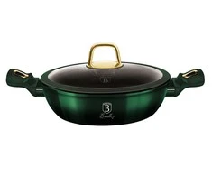 ŽEMAS GRANITINIS PUODAS 3,8L 28CM BERLINGER HAUS METALLIC LINE EMERALD BH-6060