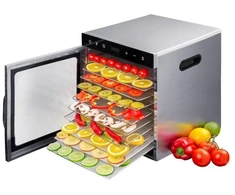 Vaisių džiovyklė Wartmann® WM-2110 DH nerūdijančio plieno, 10 padėklų