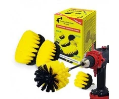Profesionalūs valymo šepečiai Premium Drill 5vnt. - vidutiniškai minkštas, geltonas, 13 cm