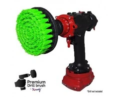 Profesionalus valymo šepetys Premium Drill 3vnt. - vidutiniškai kietas, žalias, 13 cm