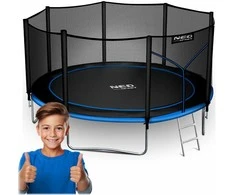 13 pėdų / 404 cm sodo batutas su lauko tinklu ir kopėčiomis „Neo-Sport“