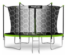 14 pėdų / 435 cm sodo batutas su vidiniu tinklu ir kopėčiomis „Neo-Sport“