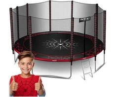 15 pėdų / 465 cm sodo batutas su lauko tinklu ir kopėčiomis „Neo-Sport“