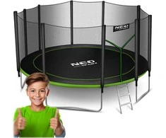 15 pėdų / 465 cm sodo batutas su lauko tinklu ir kopėčiomis „Neo-Sport“