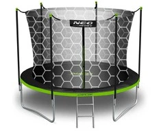 Nukido 8 pėdų / 252 cm sodo batutas su vidiniu tinklu ir kopėčiomis „Neo-Sport“