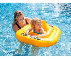 Mokomoji plaukti sėdynė su ratuku ir atlošu "Intex" 56587