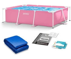 Intex Stačiakampis sodo baseinas, karkasinis, šeimos poilsiui, 220 x 150 x 60 cm, lengvai surenkamas baseinas