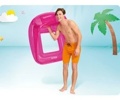 INTEX 56802 rožinis plaukimo kėdės čiužinys