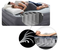Pripučiamas čiužinys 203x152x30 cm su elektriniu pompa INTEX 64179