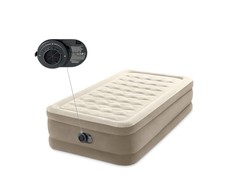 Pripučiamas čiužinys INTEX Twin Ultra Plush su integruota elektrine pompa, 99×191×46 cm
