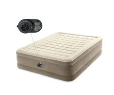 INTEX Pripučiamas čiužinys-lova Ultra Plush Queen su pompa,152x203x46cm